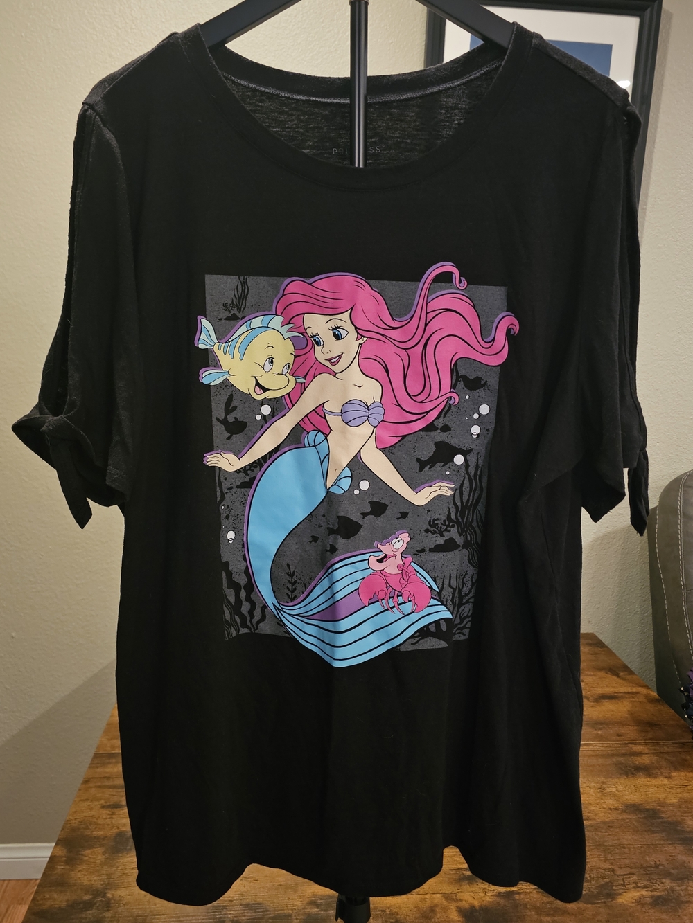 Torrid x Disney "The Little Mermaid" Cold Shoulder Tie-Sleeve T-Shirt